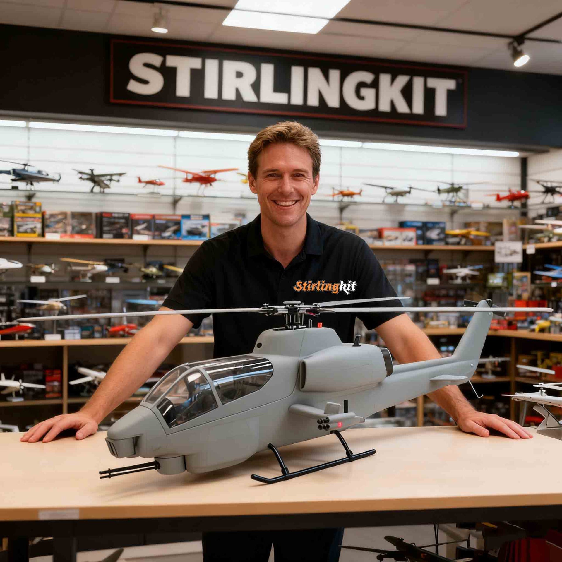 FLISHRC FL500 AH-1 Cobra 500-Class Large Scale GPS RC Helicopter Model with L7 Flight Controller 6CH RTF