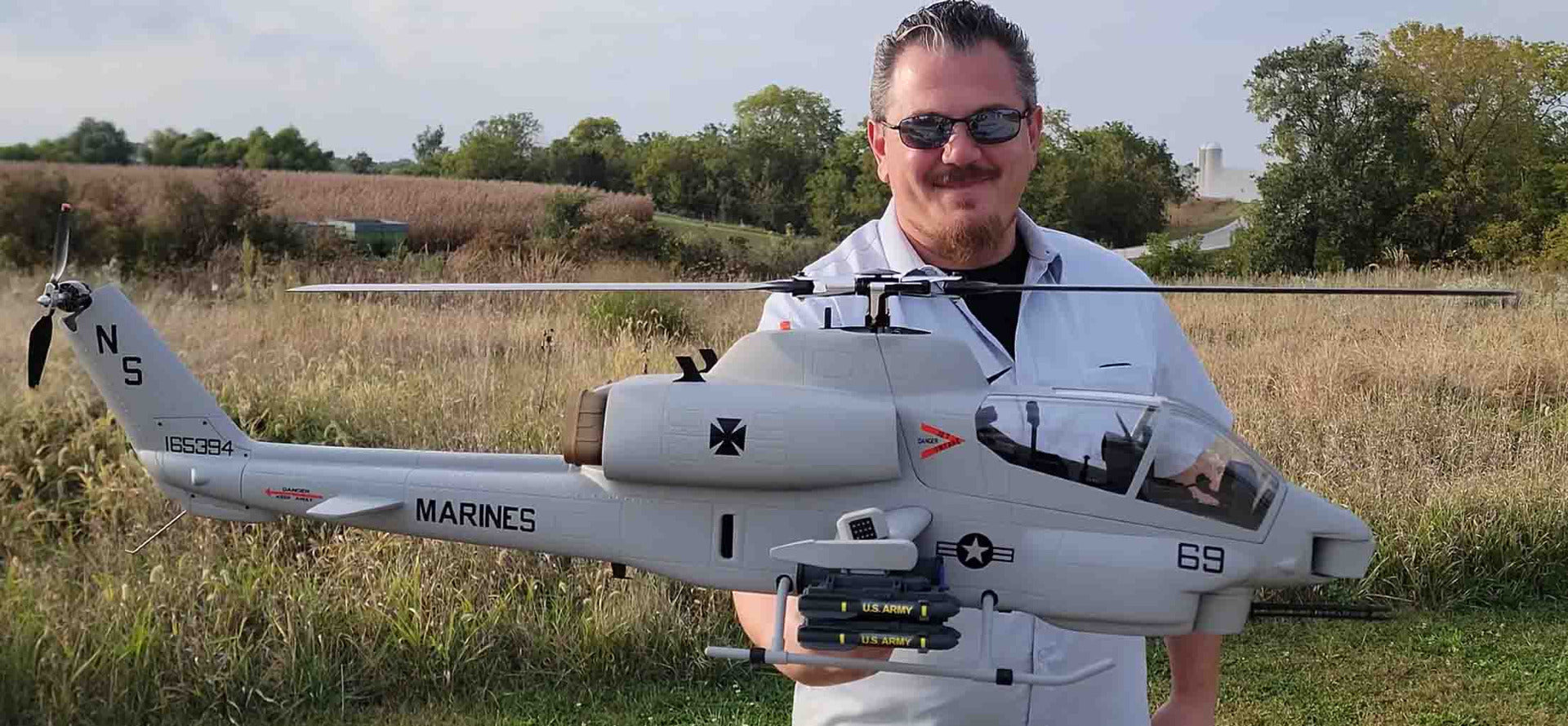 FLISHRC FL500 AH-1 Cobra 500-Class Large Scale GPS RC Helicopter Model with L7 Flight Controller 6CH RTF