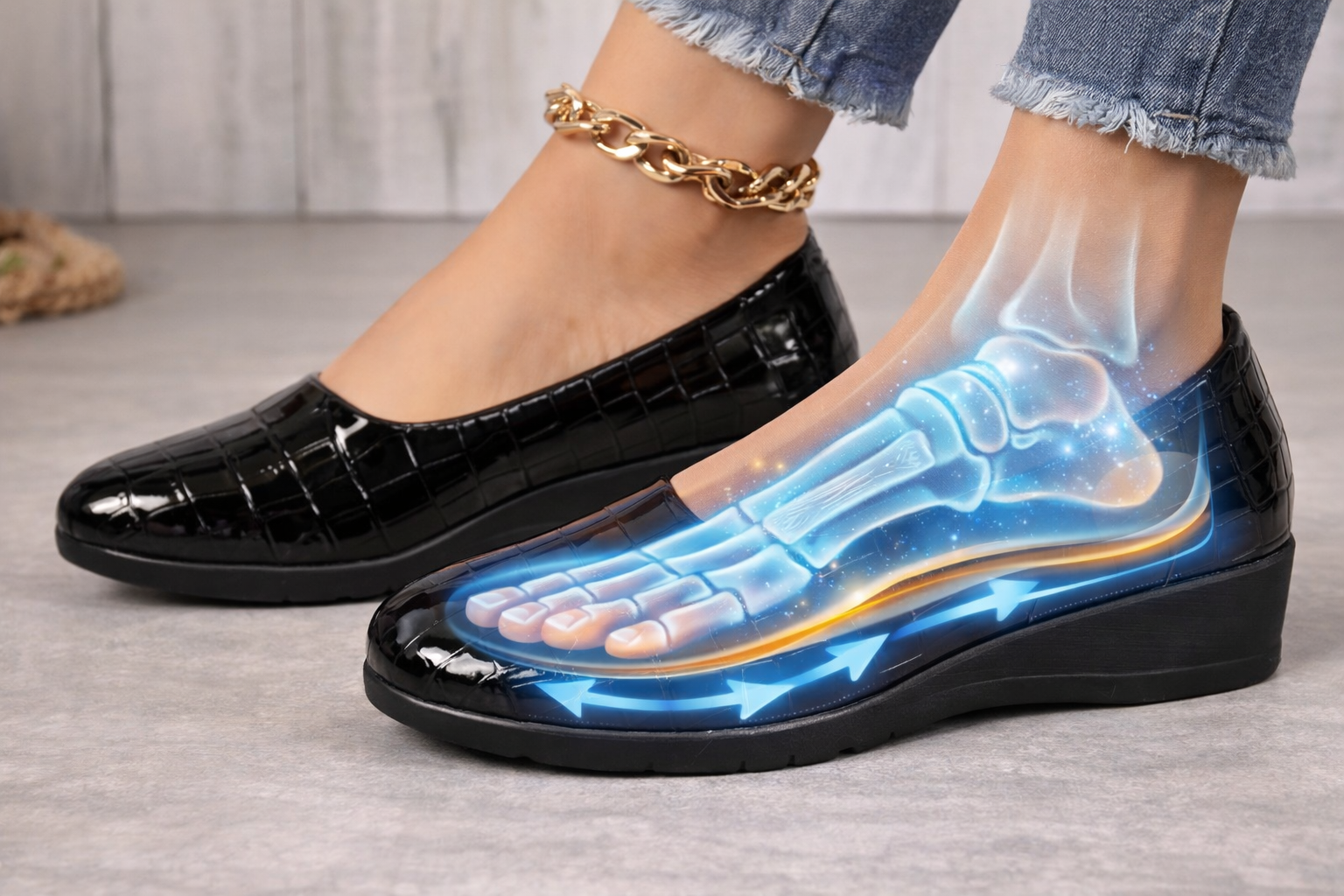 Orthotic arch and heel support