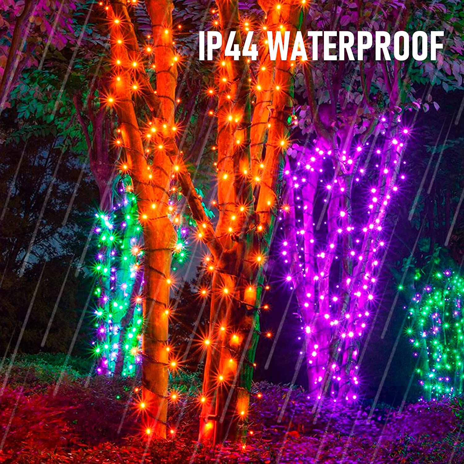 Viworld Bright Christmas Mini String Lights, 33ft 100 LED Battery Powered 9 Function Waterproof String Lights for Christmas Tree Wreath Party Holiday Decorations, Orange