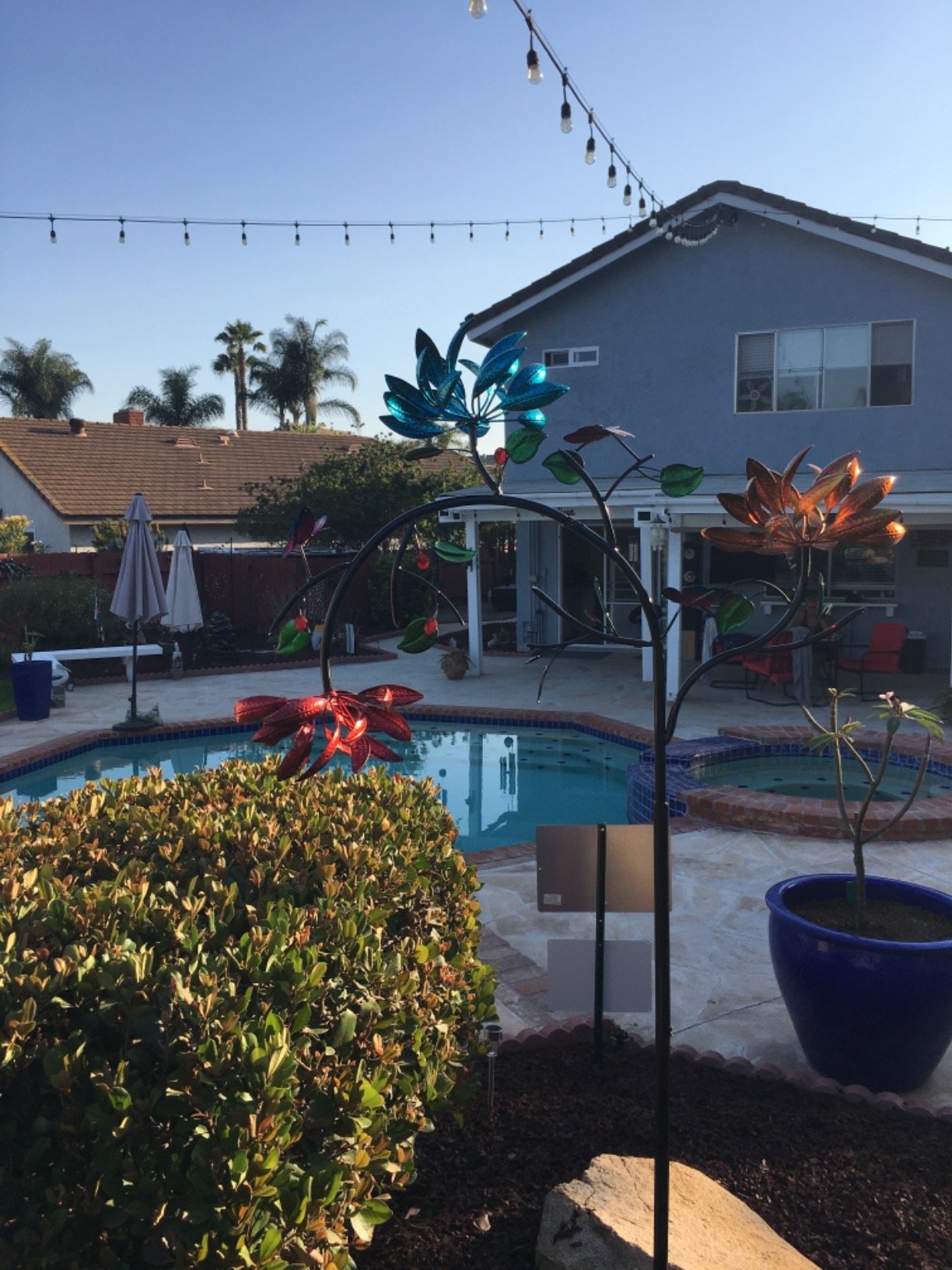 🔥70% OFF -Beautiful Summer Multi Colored Flowers Wind Spinner