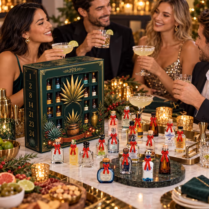 Miniature tequila bottle advent calendar decorations