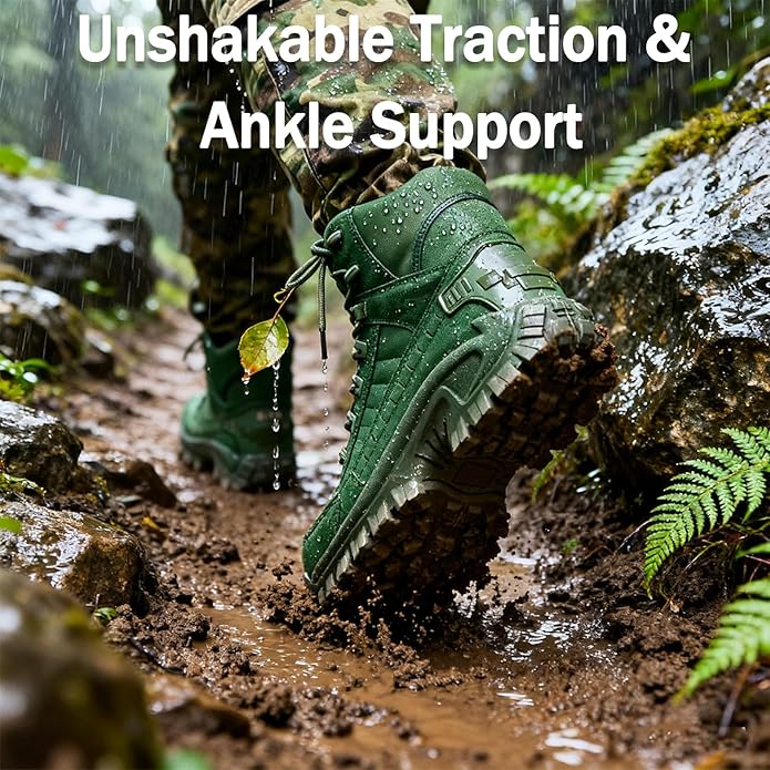 Mens Orthopedic Support Anti-Puncture Work Boots Waterproof Anti-Sprain Hiking Boots