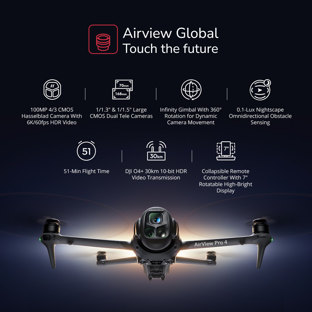AirView Pro 4 Tripple Camera – Next-Gen Drone for Beginners with Professional Power