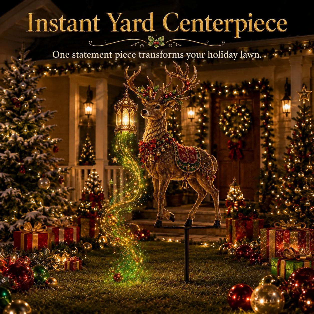 Light-Up Reindeer Yard Stake