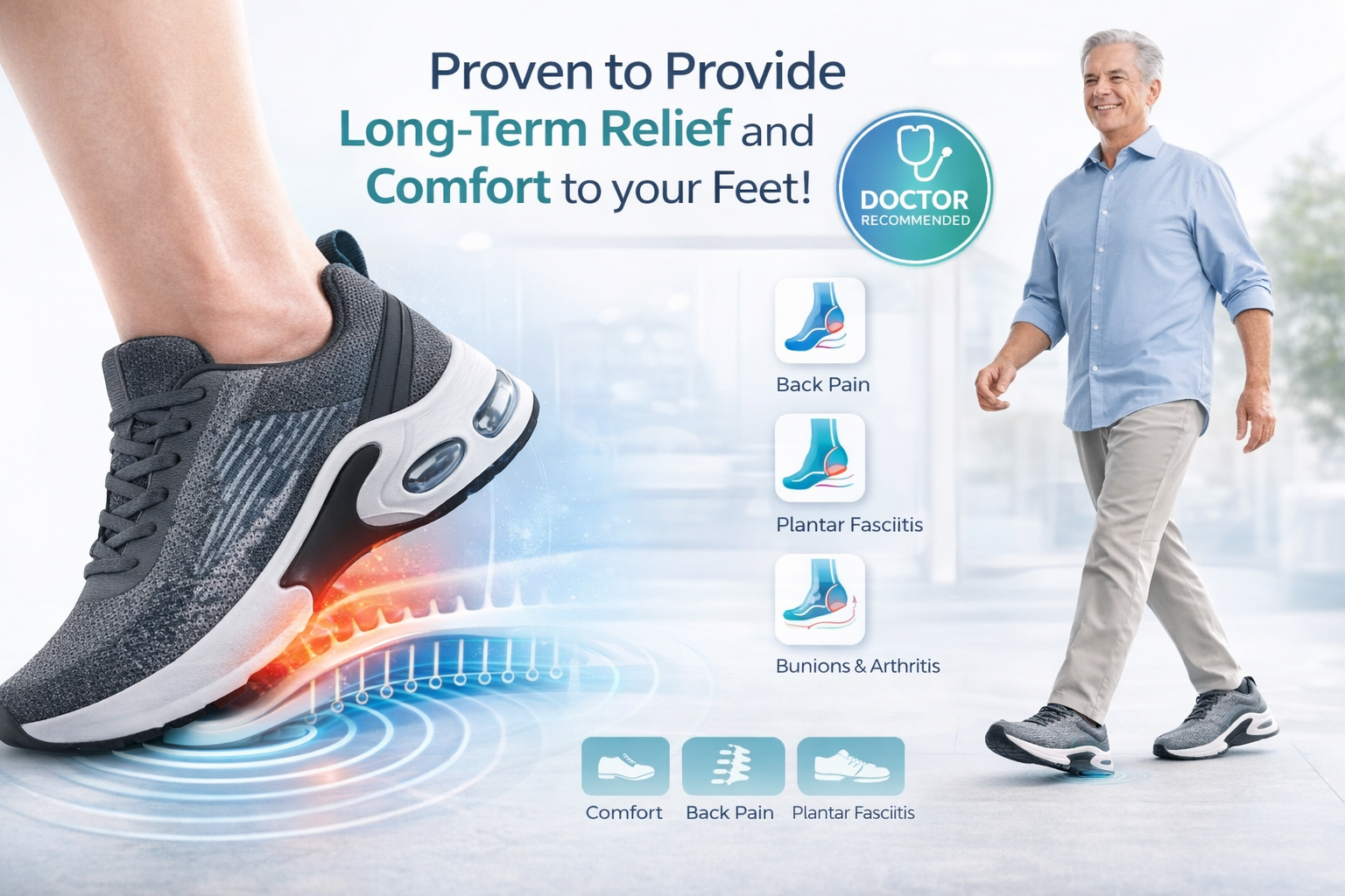 EaseStep™ orthopedic shoes for long-term comfort