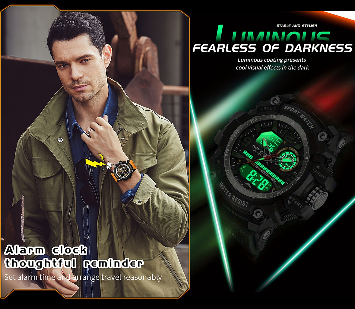 Green luminous night backlight